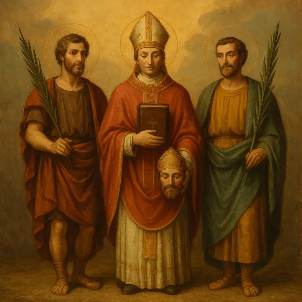 Image of  Sts. Denis, Rusticus, and Eleutherius  Image of  Sts. Denis, Rusticus, and Eleutherius